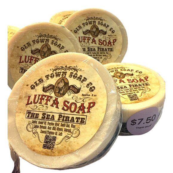 Old Town Soap Co. Luffa Soap One 5 Oz Handmade Bar From Natural Ingredients - Picture 4 of 10